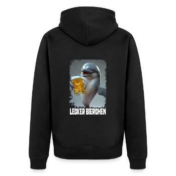 Délicieuse bière Dolphin - Veste à capuche bio Premium Unisexe - noir - Dos - Nico (187cm)