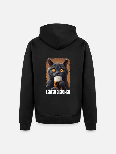 Delicious Beer Bussian Blue - Unisex Premium Organic Zip Hoodie - black