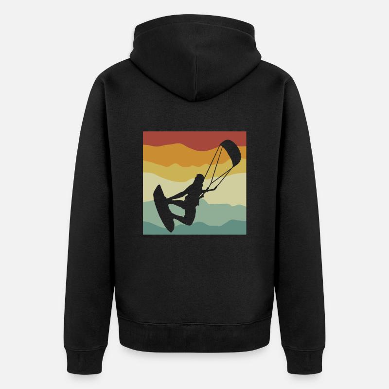 Kitesurfing - Unisex Premium Bio Zip Hoodie - Schwarz