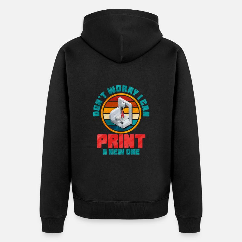 Impression 3D - Veste à capuche bio Premium Unisexe - noir