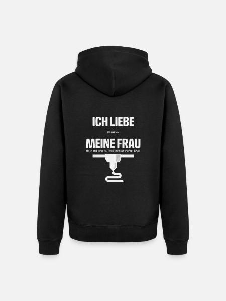 3d printing - Unisex Premium Bio Zip Hoodie - Schwarz