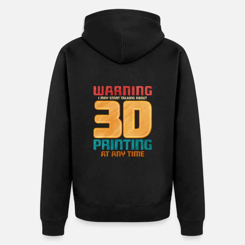 Impression 3D - Veste à capuche bio Premium Unisexe - noir