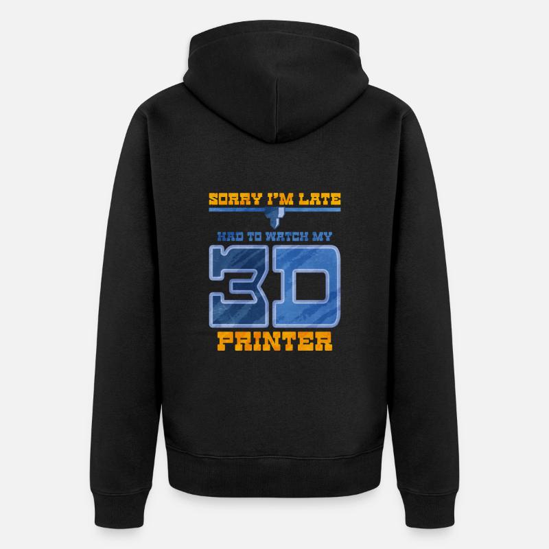 3d printing - Unisex Premium Bio Zip Hoodie - Schwarz
