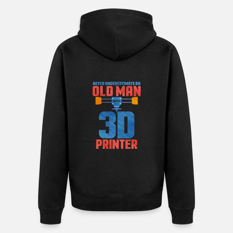 3d printing - Unisex Premium Bio Zip Hoodie - Schwarz