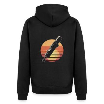 Sifflet en étain - Veste à capuche bio Premium Unisexe - noir - Dos - Nico (187cm)