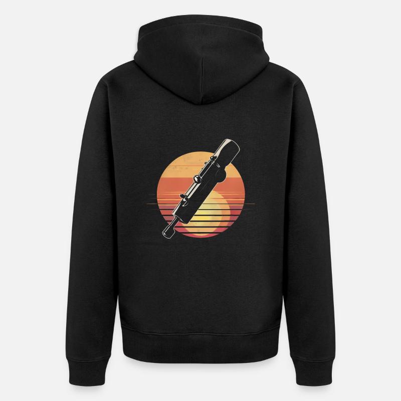 Sifflet en étain - Veste à capuche bio Premium Unisexe - noir