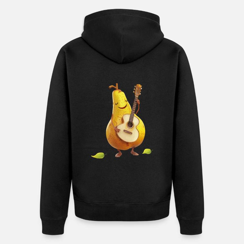 Guitare Poire - Veste à capuche bio Premium Unisexe - noir