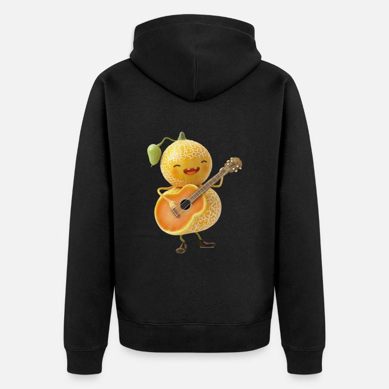 Guitare cantaloup - Veste à capuche bio Premium Unisexe - noir
