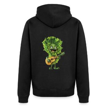 Salat Gitarre - Unisex Premium Bio Zip Hoodie - Schwarz - Hinten - Nico (187cm)