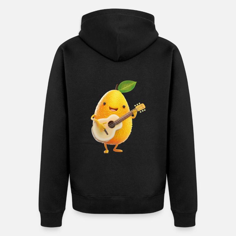 Mango Gitarre - Unisex Premium Bio Zip Hoodie - Schwarz