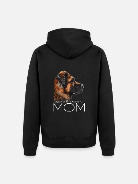 Leonberger Mom - Unisex Premium Organic Zip Hoodie - black