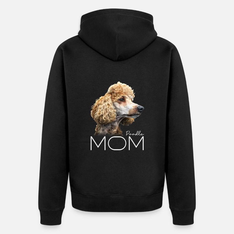 Caniche Caniche Maman Caniche - Veste à capuche bio Premium Unisexe - noir