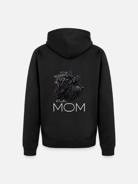 Puli Mama - Unisex Premium Organic Zip Hoodie - black