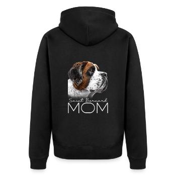 Saint Bernard Sama - Unisex Premium Organic Zip Hoodie - black - Back - Nico (187cm)