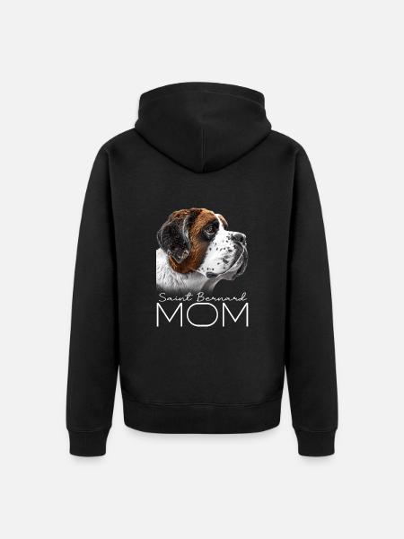 Saint Bernard Sama - Unisex Premium Organic Zip Hoodie - black
