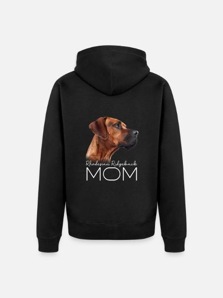 Rhodesian Ridgeback Mom - Unisex Premium Organic Zip Hoodie - black