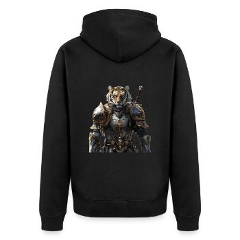 Tiger Knight Moyen Âge - Veste à capuche bio Premium Unisexe - noir - Dos - Nico (187cm)