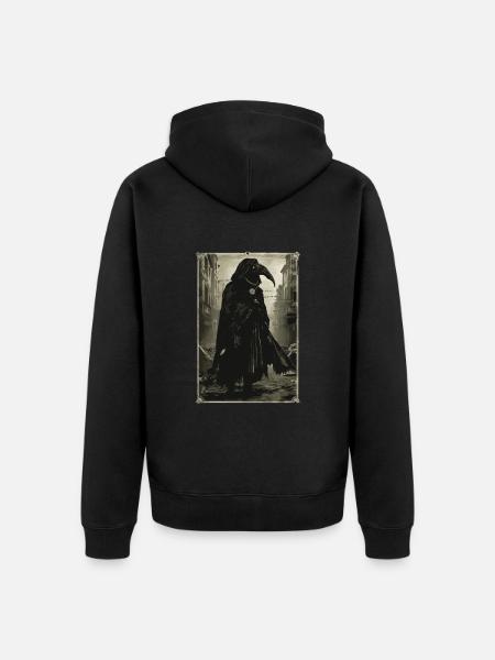 Plague Doctor Tarot - Unisex Premium Organic Zip Hoodie - black