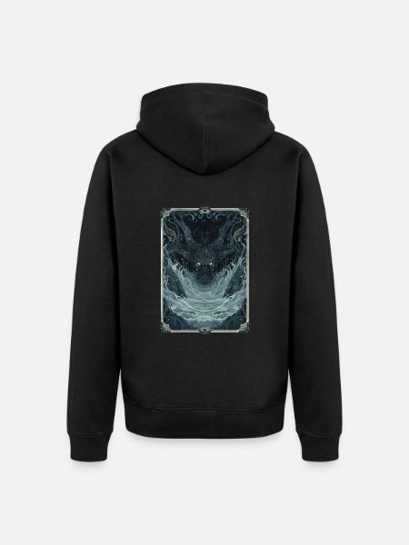 The Abysmal Depths Tarot - Unisex Premium Organic Zip Hoodie - black