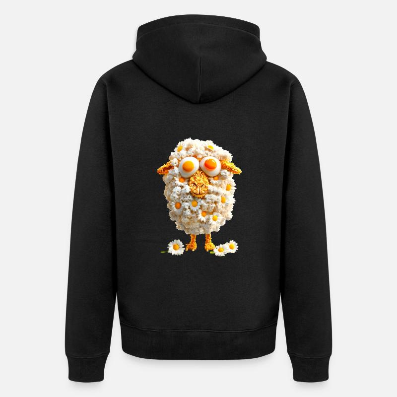 Riz frit de mouton - Veste à capuche bio Premium Unisexe - noir