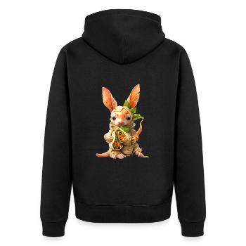 Rouleaux de printemps Aardvark - Veste à capuche bio Premium Unisexe - noir - Dos - Nico (187cm)