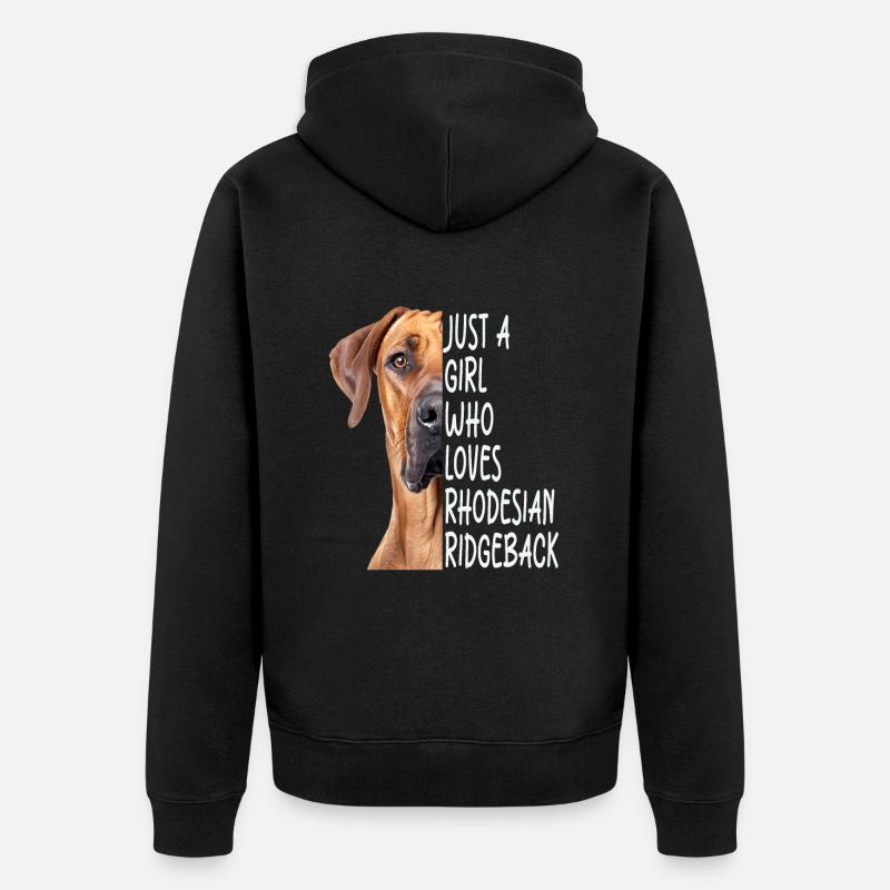 Cadeau rhodésien Ridgeback - Veste à capuche bio Premium Unisexe - noir