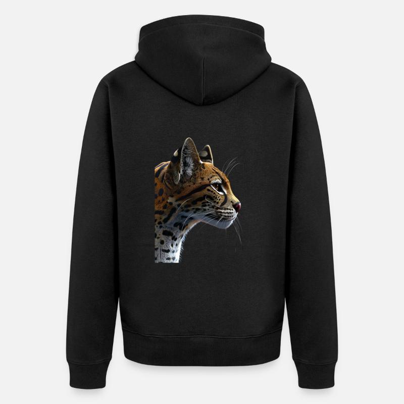 Ozelot - Unisex Premium Bio Zip Hoodie - Schwarz