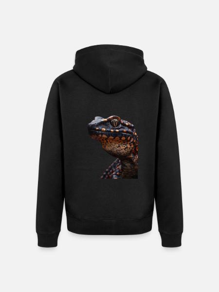 Salamander - Unisex Premium Bio Zip Hoodie - Schwarz