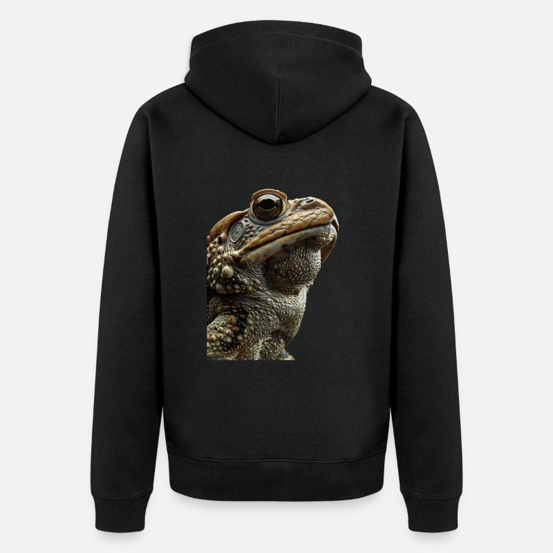 Kröte - Unisex Premium Bio Zip Hoodie - Schwarz
