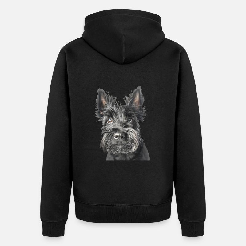 Terrier écossais - Veste à capuche bio Premium Unisexe - noir