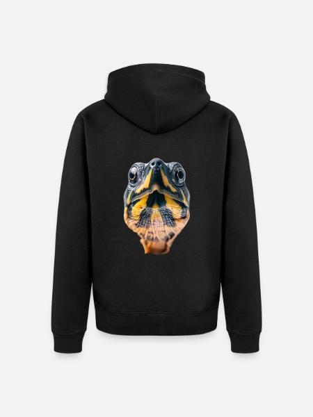 Turtle - Unisex Premium Organic Zip Hoodie - black