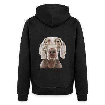 Weimaraner - Veste à capuche bio Premium Unisexe - noir - Dos - Nico (187cm)
