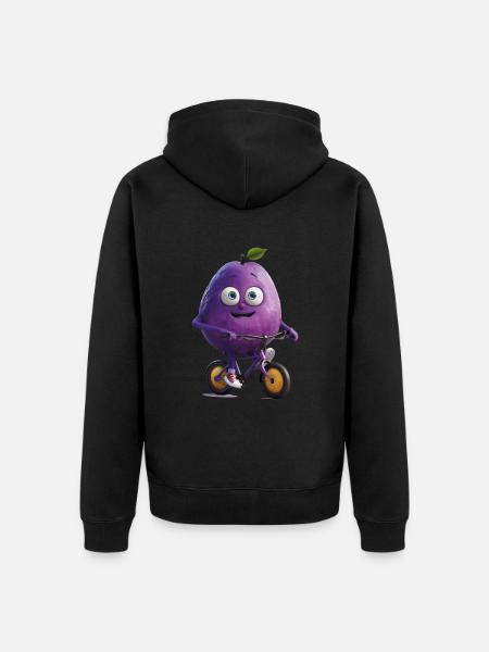 Plum Bike - Unisex Premium Organic Zip Hoodie - black