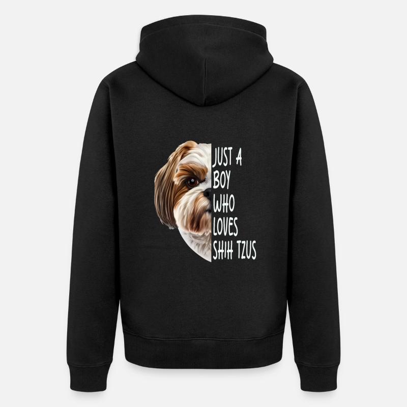 Shih Tzu - Veste à capuche bio Premium Unisexe - noir