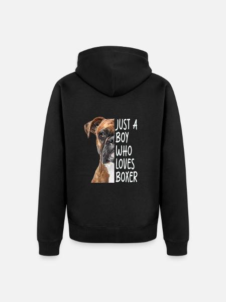 Boxer - Unisex Premium Organic Zip Hoodie - black