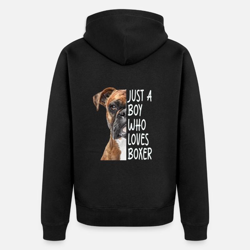 Boxeur - Veste à capuche bio Premium Unisexe - noir