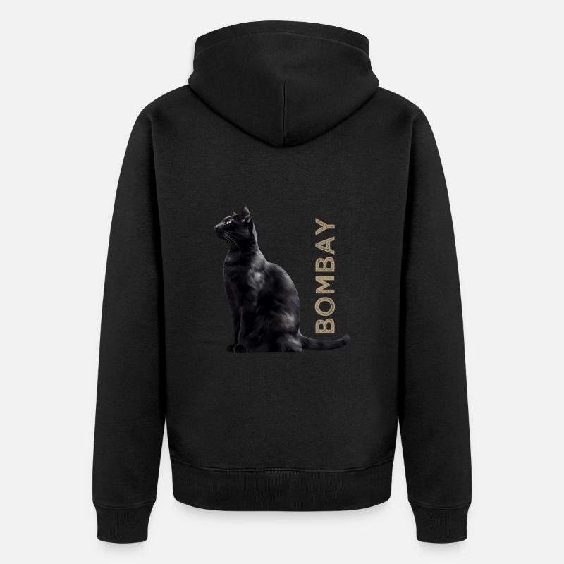 Bombay - Unisex Premium Bio Zip Hoodie - Schwarz