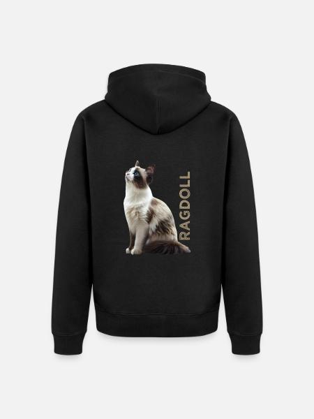Ragdoll - Unisex Premium Bio Zip Hoodie - Schwarz