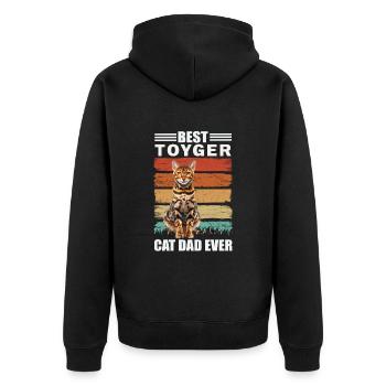 Toyger Dad Cat - Veste à capuche bio Premium Unisexe - noir - Dos - Nico (187cm)