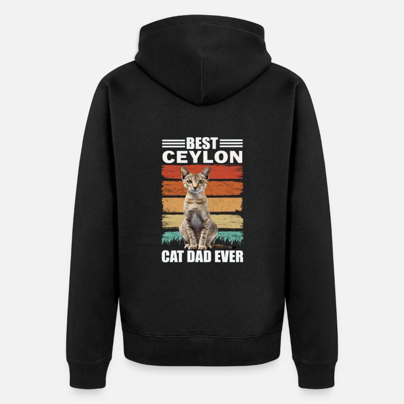Ceylan Dad Cat - Veste à capuche bio Premium Unisexe - noir