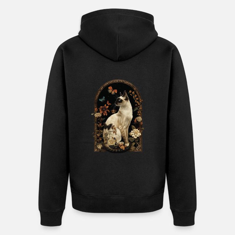 Chat balinais - Veste à capuche bio Premium Unisexe - noir
