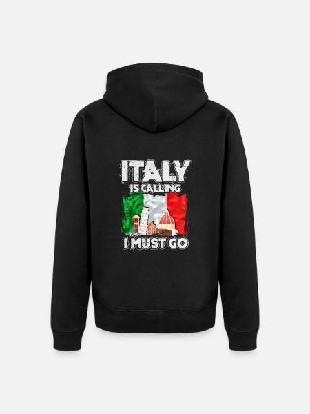 Italie - Veste à capuche bio Premium Unisexe - noir