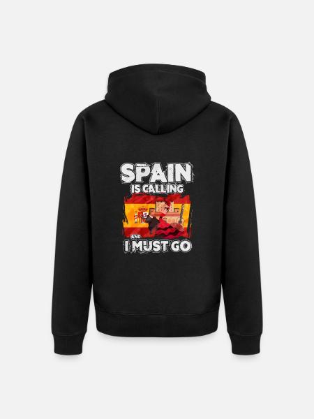 Espagne - Veste à capuche bio Premium Unisexe - noir