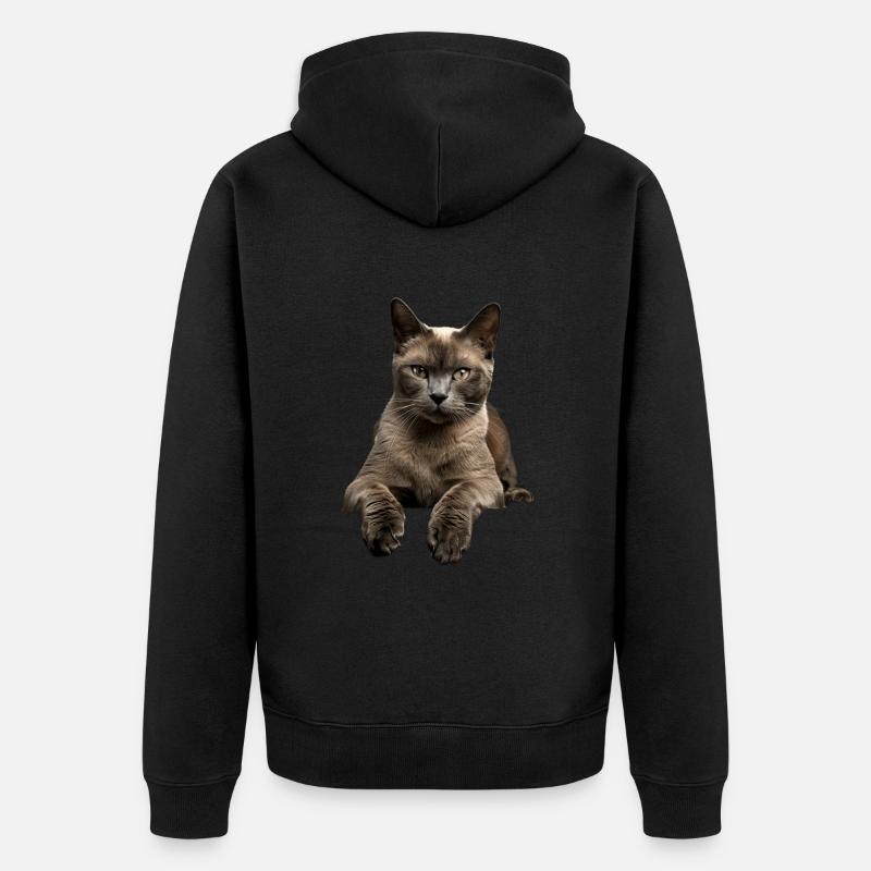 Burmese - Unisex Premium Bio Zip Hoodie - Schwarz