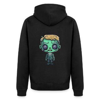Vendeur Halloween - Veste à capuche bio Premium Unisexe - noir - Dos - Nico (187cm)