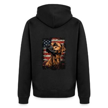 Rhodesian Ridgeback, Amérique États-Unis - Veste à capuche bio Premium Unisexe - noir - Dos - Nico (187cm)