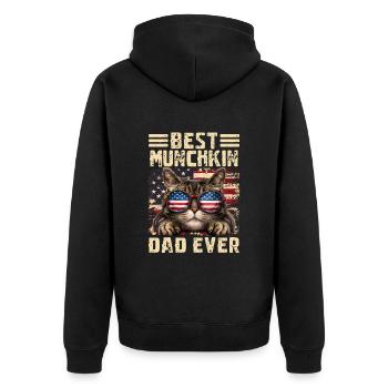Papa Munchkin - Veste à capuche bio Premium Unisexe - noir - Dos - Nico (187cm)