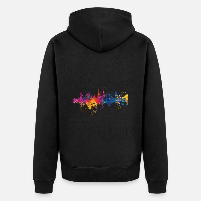 Lüdenscheid - Unisex Premium Bio Zip Hoodie - Schwarz