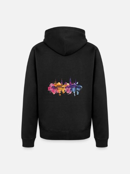 Mannheim - Unisex Premium Bio Zip Hoodie - Schwarz