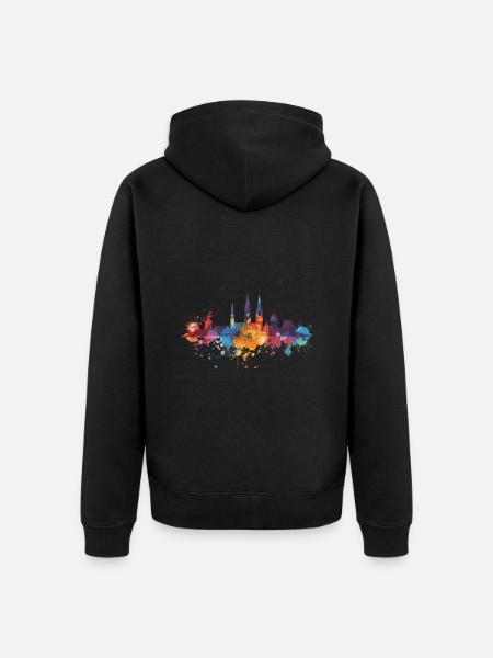 Rathenow - Unisex Premium Organic Zip Hoodie - black
